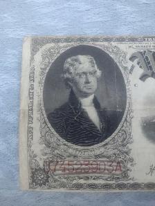 1917 U.S large red note $2.00 banknote VHTF bill - Photo 6