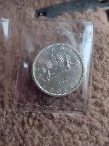 1965 Iccs MS63 Canadian silver dollar variety SBP5 - Photo 3