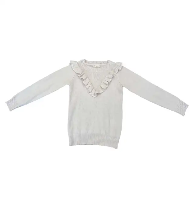 Btween Girls' Ivory Knit Sweater – Size L/G (10/12)