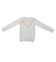 Btween Girls' Ivory Knit Sweater – Size L/G (10/12)