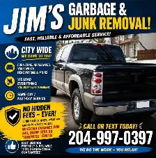 JUNK REMOVAL SAME DAY CALL 204-997-0397