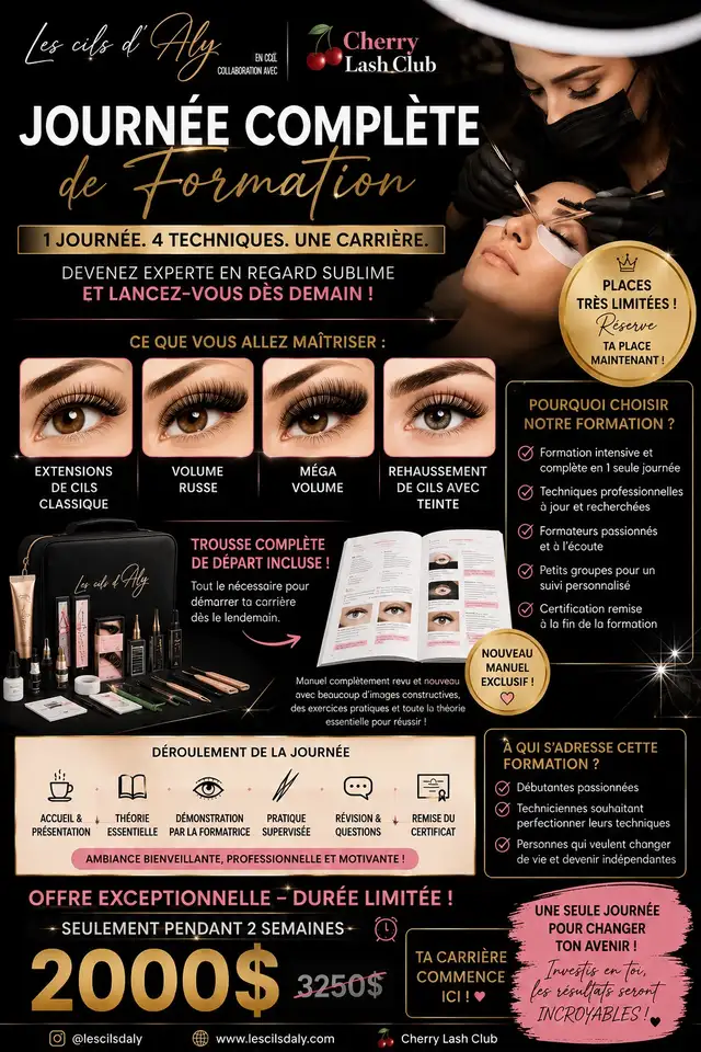 FORMATION EXTENSIONS DE CILS ET REHAUSSEMENT