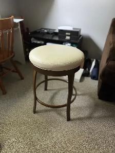Set of 4 Genuine Leather & Metal Bar Stools – High Quality - Photo 2