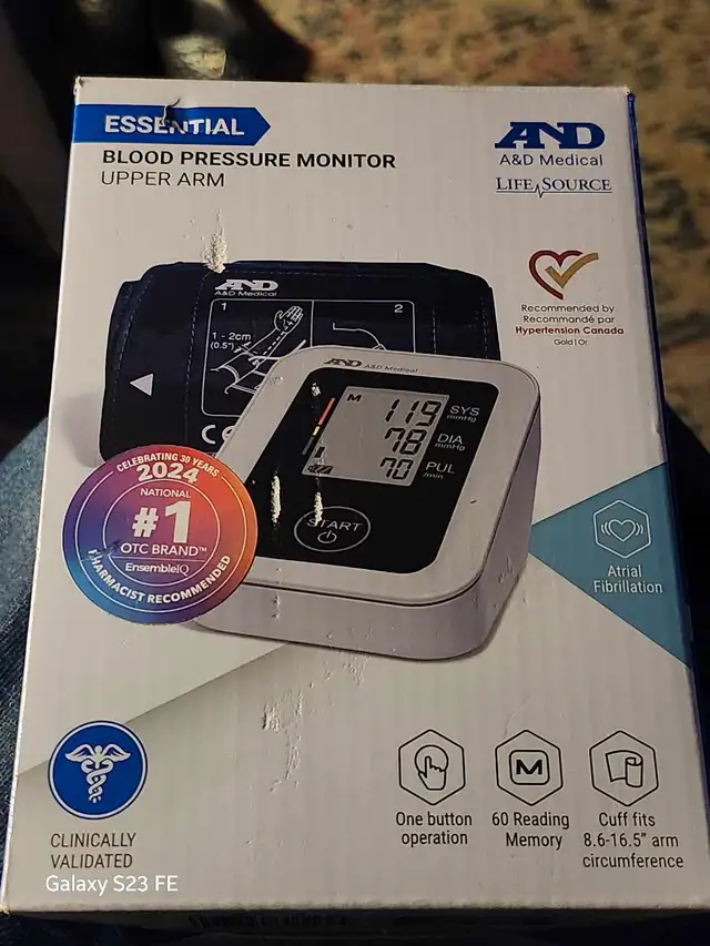 Essential  blood pressure monitor for sale