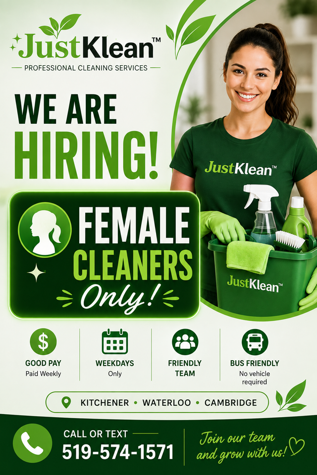 Female Cleaners Wanted