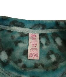 Justice Girls Cozy Plush Teal Leopard Print Pullover Sweater - Photo 3