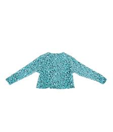 Justice Girls Cozy Plush Teal Leopard Print Pullover Sweater - Photo 4