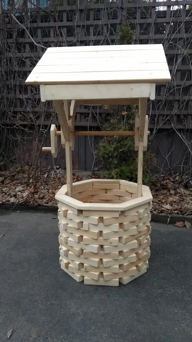 wooden wishing wells