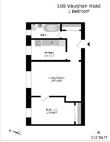 Semi renovated one bedroom, Vaughan and St Clair West - ID 1238 - Photo 9