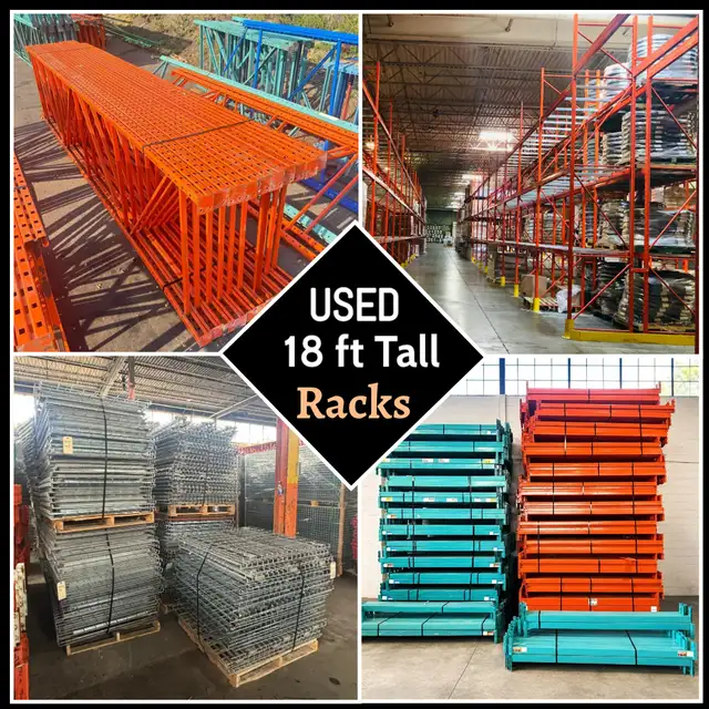 18 ft tall USED Racking warehouse storage rack pallet racking