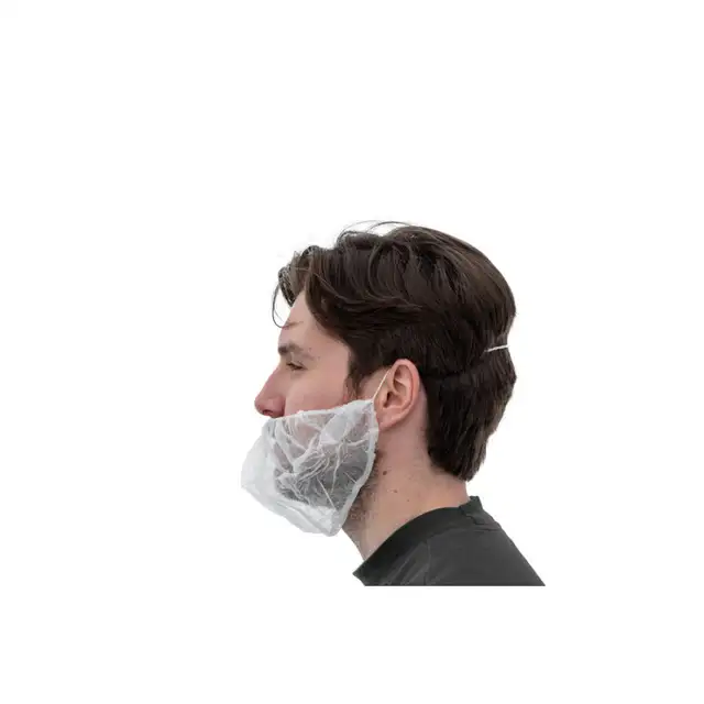 Medsup Universal Size White Polypropylene Beard Cover - 1000pcs
