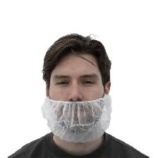 Medsup Universal Size White Polypropylene Beard Cover - 1000pcs - Photo 3