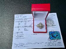 #886 - .43 Carat Diamond, Sterling Silver Ring, Size 6 - Photo 2
