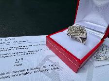 #886 - .43 Carat Diamond, Sterling Silver Ring, Size 6 - Photo 4
