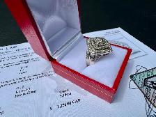 #886 - .43 Carat Diamond, Sterling Silver Ring, Size 6 - Photo 5