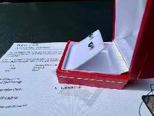 #894 - 1/2 Carat Blue Diamond Earrings, 14kt White Gold - Photo 3