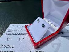 #894 - 1/2 Carat Blue Diamond Earrings, 14kt White Gold - Photo 5