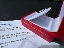 #894 - 1/2 Carat Blue Diamond Earrings, 14kt White Gold - Photo 6