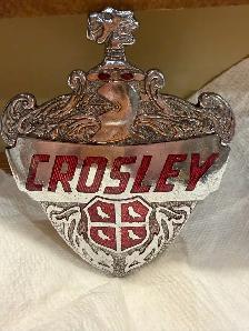 vintage 1946/ 1947 Crosley car Mint hood emblem badge