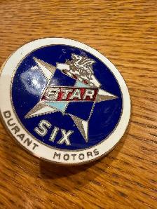 Antique Star Durant 1926  auto radiator badge emblem