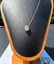 #890 - 1.15 Carat Oval Diamond Pendant / Chain Set 16-18"