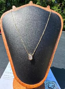 #890 - 1.15 Carat Oval Diamond Pendant / Chain Set 16-18" - Photo 2