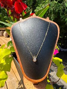 #890 - 1.15 Carat Oval Diamond Pendant / Chain Set 16-18" - Photo 7
