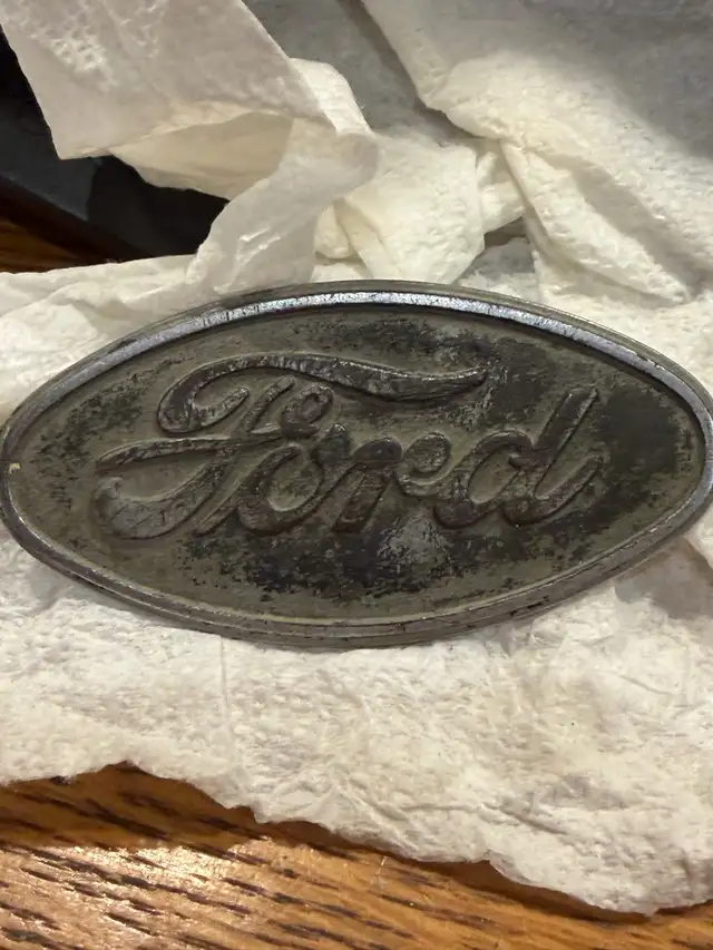 antique Ford Car  radiator badge emblem