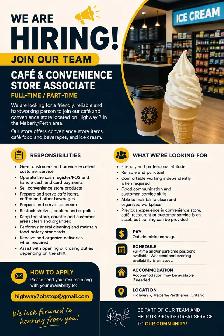 Café & Convenience Store Associate – Full-Time / Part-Time