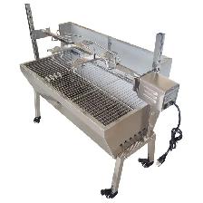 35inch Stainless Steel BBQ Pig Lamb Goat Spit Roaster 251119