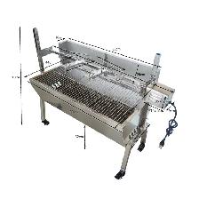35inch Stainless Steel BBQ Pig Lamb Goat Spit Roaster 251119 - Photo 3