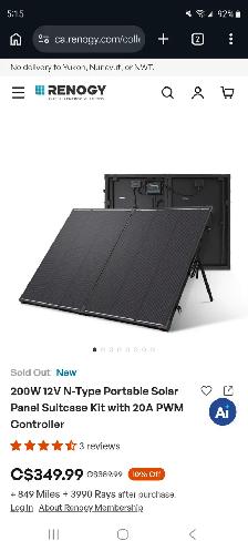 Renogy 200watt portable solar panel system - Photo 2