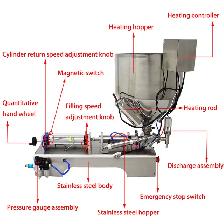 30-300ml Paste Filling Heating Machine Piston Filler 110V 160438 - Photo 3