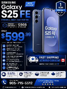 Samsung Galaxy S25 FE 128GB – Open Box Like New – Only $599.99!