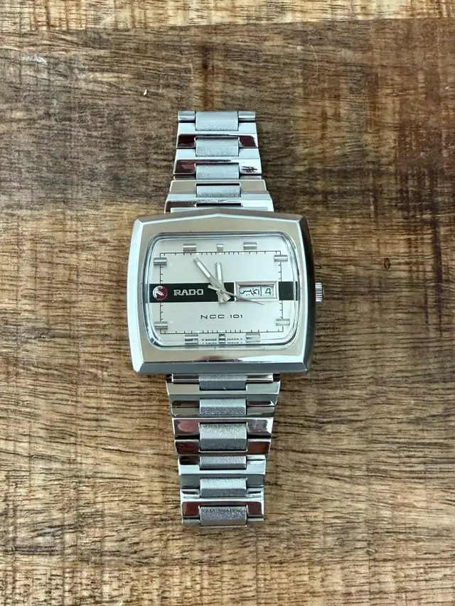 Vintage Rado NCC 101 TV Dial Stainless Steel Automatic Watch