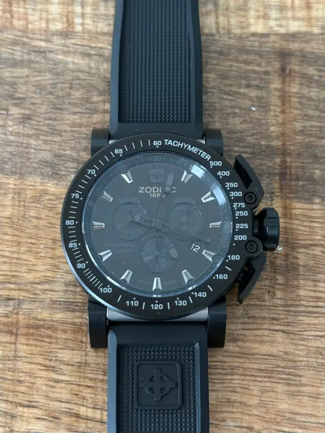 Zodiac ZMX-02 All Black Chrono Watch - 48mm