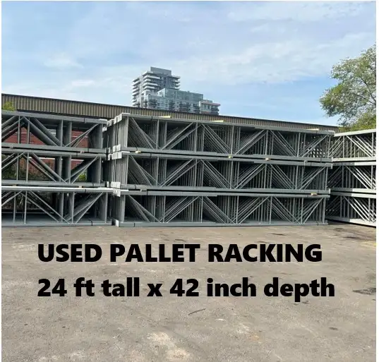 Warehouse Storage Rack Pallet Racking 24 ft tall x 42 inch depth