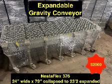 Used Expandable Gravity Conveyors - Skate Wheel style. - Photo 2