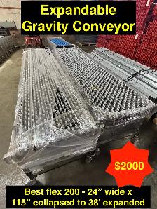Used Expandable Gravity Conveyors - Skate Wheel style. - Photo 3