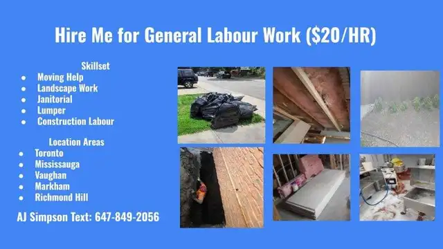 I'm Available for General Labour Work