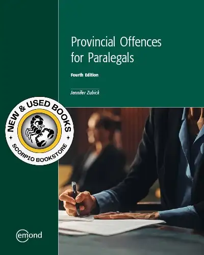 Provincial Offences for Paralegals 4th Zubick 9781774627983
