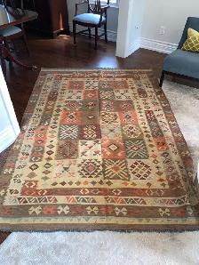 Persian Wool Kilim Area Rug- 103'x70' or 8.7ft x 5.10' - Photo 2