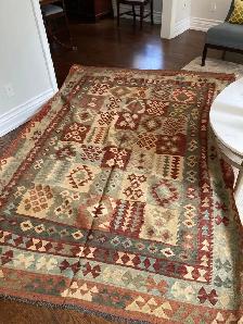 Persian Wool Kilim Area Rug -117'x82' or 9.9ft x6.10ft