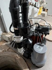 DRAIN SNAKE ROUGH IN WASHROOM SUMP PUMP ISSUE WATERPROOFING WET