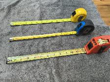 3 Tape Measures - Stanley, Mastercraft & Lufkin !