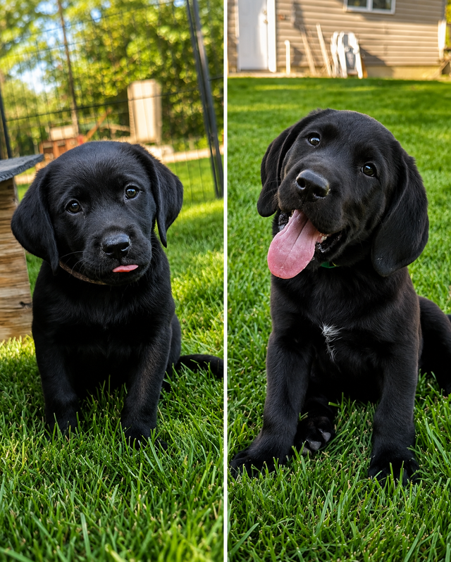 German Short Hair Pointer x Lab puppies 1 FEMALE LEFT