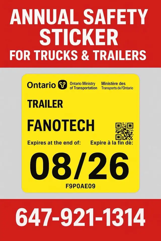 Yellow Safety Sticker (trucks/trailers)