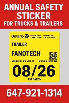 Yellow Safety Sticker (trucks/trailers)