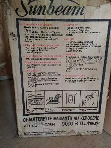Chaufferette SUNBEAM au kérosène 9,000 BTU / heure - Photo 9