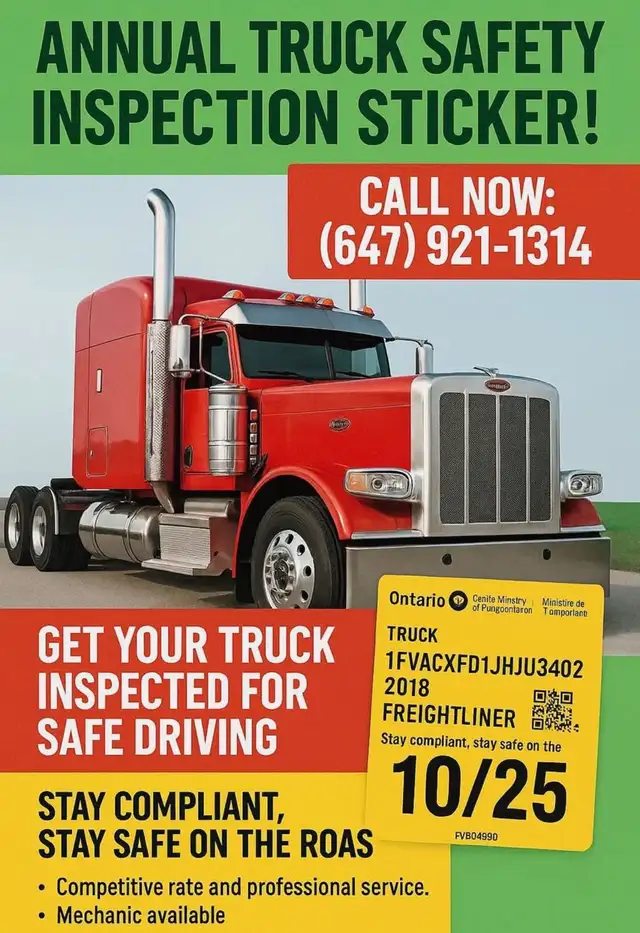 Annual Safety Inspection truck/trailer